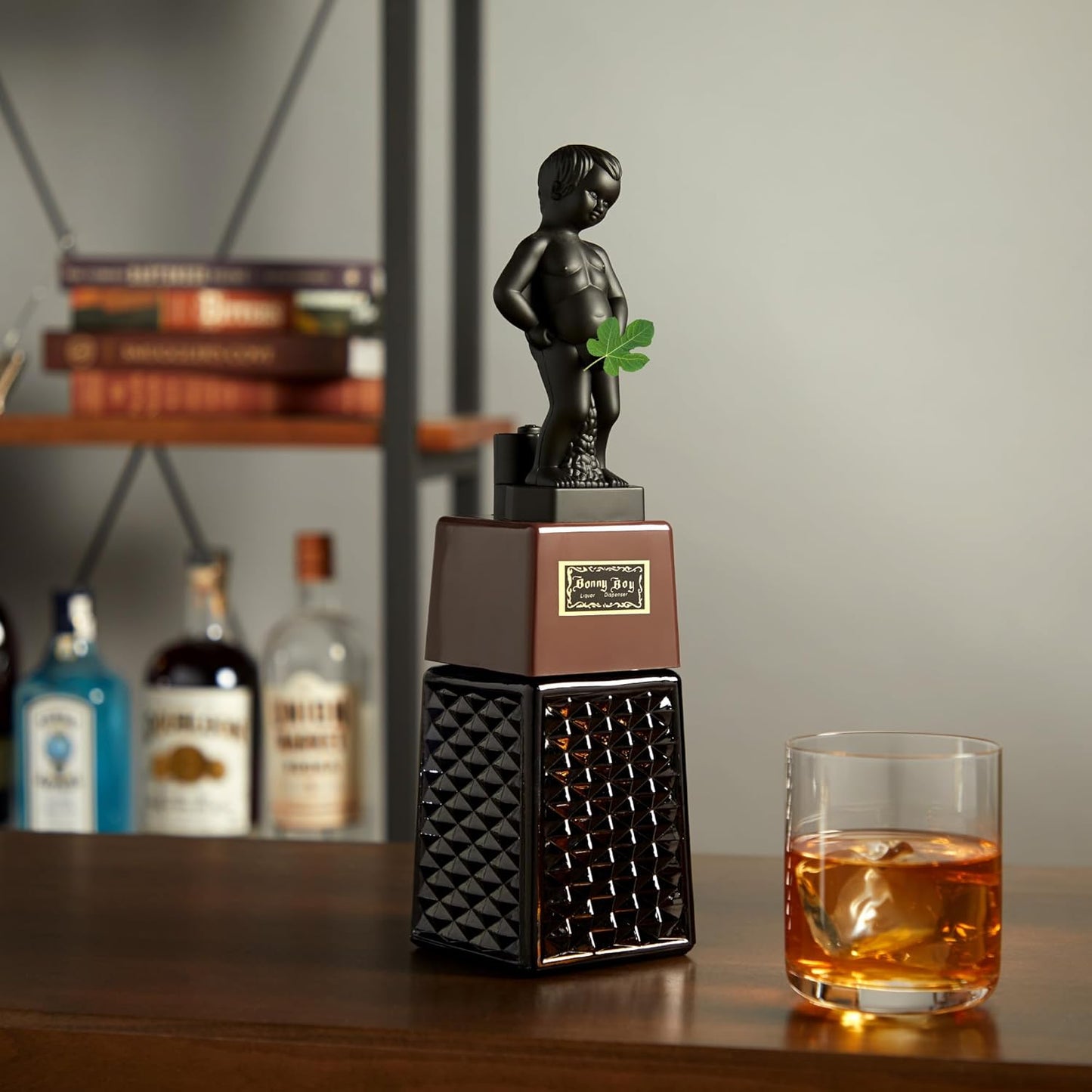 True Bonny Boy Liquor Dispenser, Novelty Drink Dispenser for Whiskey, Bourbon, Vodka, Gin, and Spirits, Fun Bar Cart Accessories for Home Bar, Man Cave, or Liquor Cabinet Decor, 16 oz, Set of 1