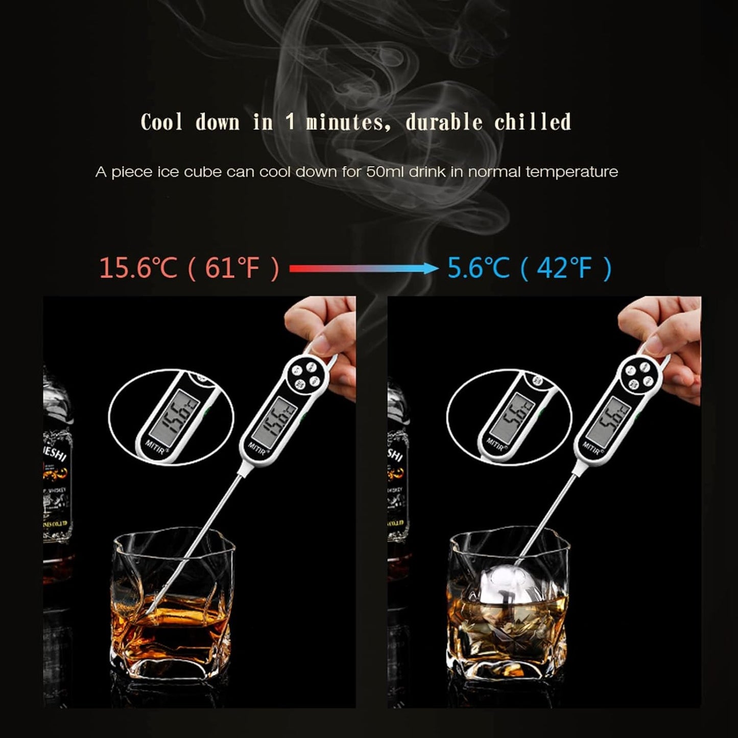 Reusable Metal Ice Cubes for Drinks - Stainless Steel Ice Round Balls, for birthday gifts for men, boyfriend and housewarming gifts