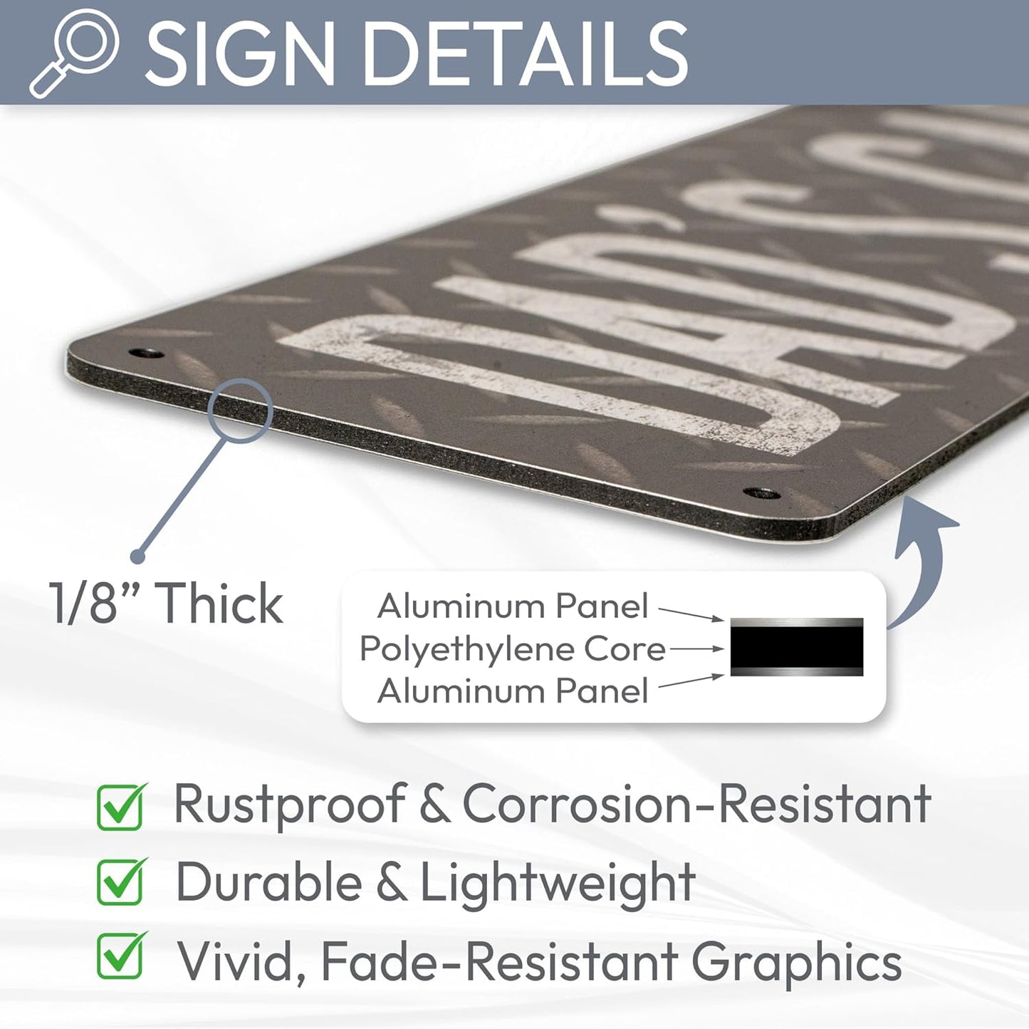 Custom Rustic Metal Sign Personalized with Your Text – Vintage Style Aluminum Composite ACM – Made in USA – Indoor Outdoor Wall Decor – Multiple Sizes with Pre-Drilled Holes