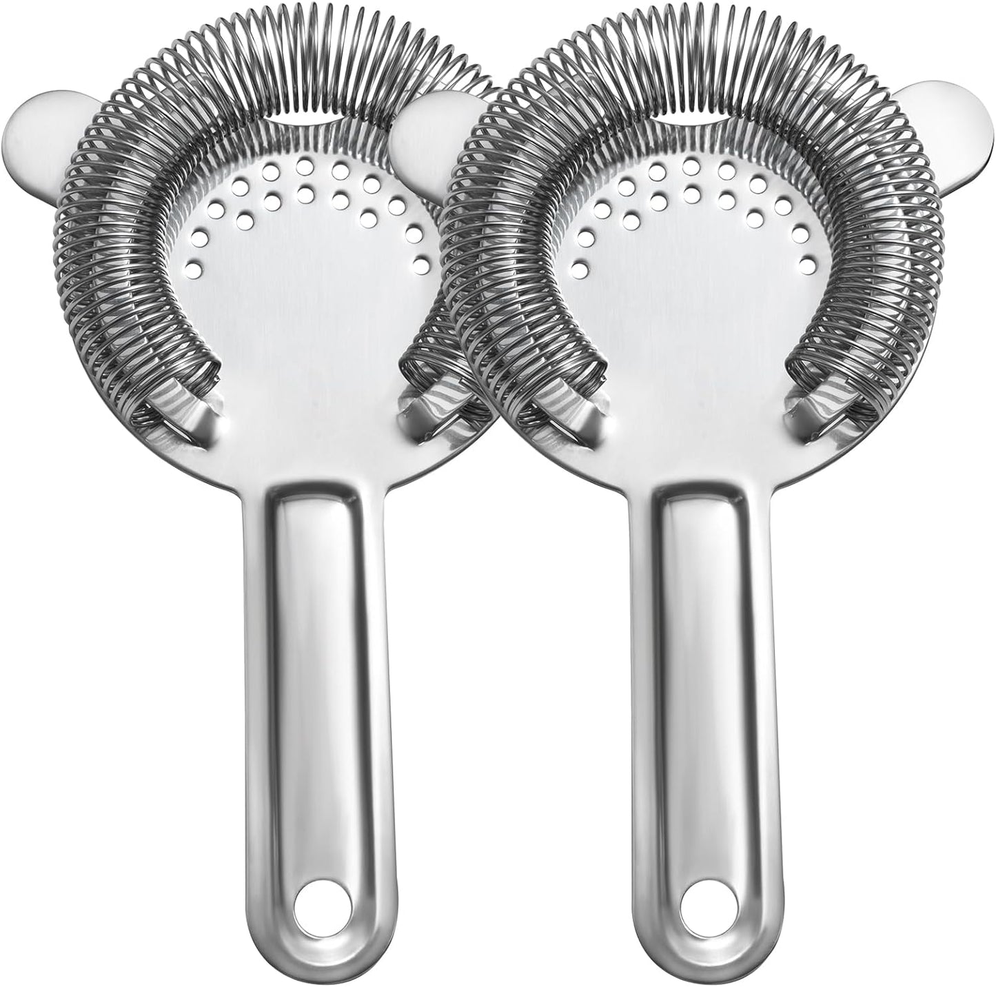 Etens Cocktail Strainer 2 Pack, Bulk Bar Strainers for Bartending, Martini Strainer for Boston Shaker Mixing Glass, Bartender Hawthorne Strainer w/Removable Spring – Bar Supplier for Restaurant