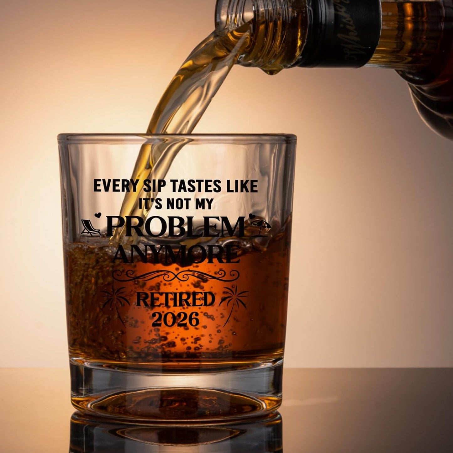 Retirement Gifts for Men Whiskey Glass Set, Retirement Gift for Dad Brother Grandpa Friends Husband Him, Retired Gifts for Men Coworker Colleague Boss, Goodbye Farewell Gift for Coworker Leaving