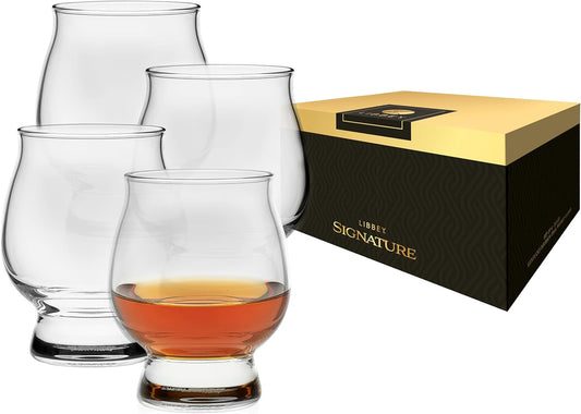 Libbey Signature Kentucky Bourbon Trail Whiskey Glasses Set of 4, Dishwasher Safe, Restaurant Quality Bourbon Tasting Glasses - Tasting