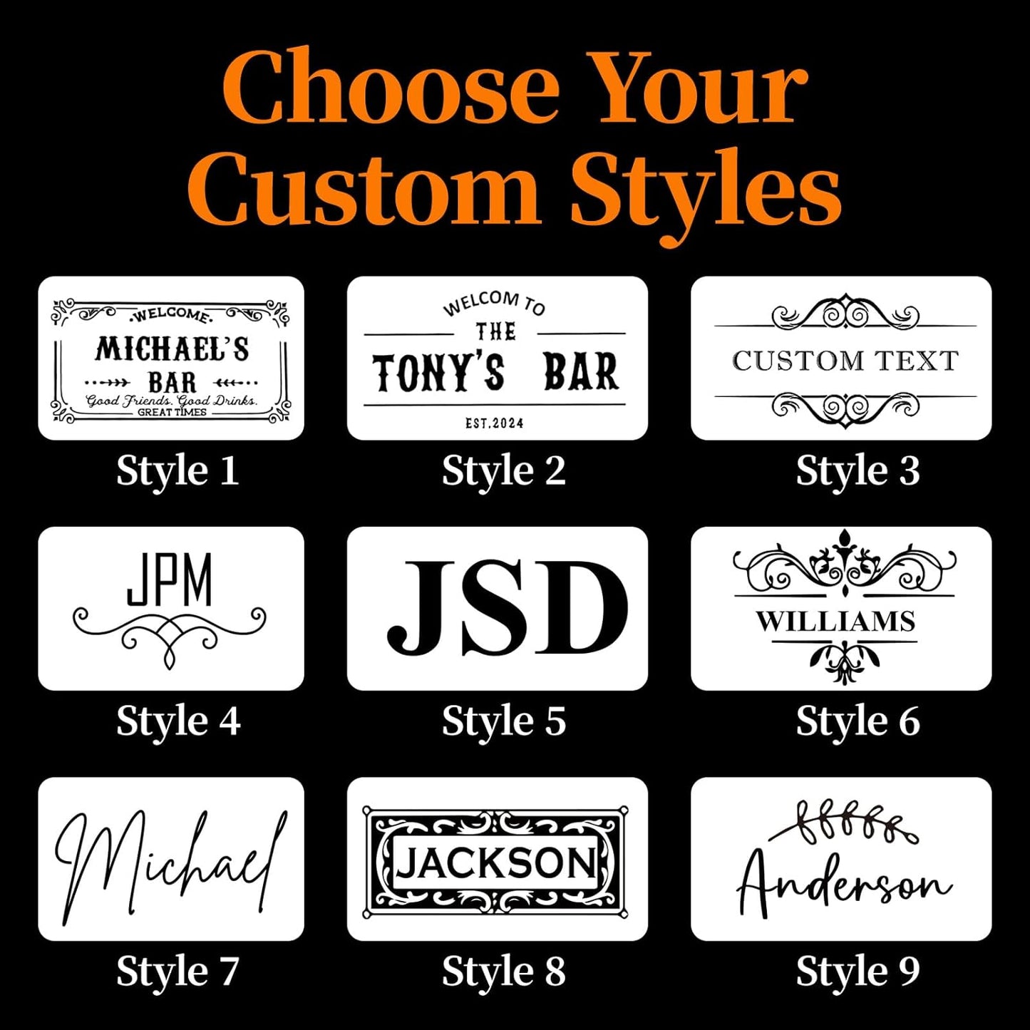 Personalised Bar Mat, Non-slip PVC Rubber Bar Mat, Custom Bar Name, Spill Mat for Countertop Home Bar Coffee Bar, Gifts for Bartender Drinking Lover Cocktail Lover Lover Newlywed, Beer Mat Decor