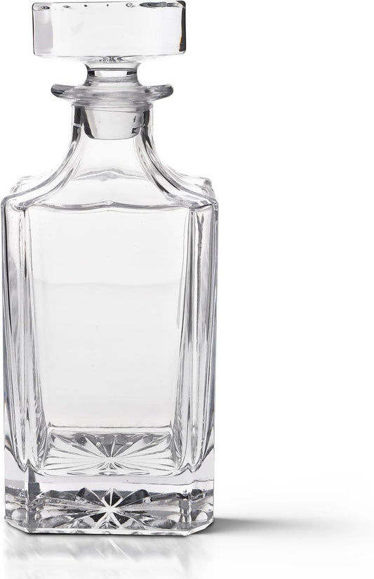 Rogue River Tactical Blank Square Whiskey Decanter With Glass Stopper Custom Gift Flag Men Dad Father's Day Perfect for Laser Engraving Etching