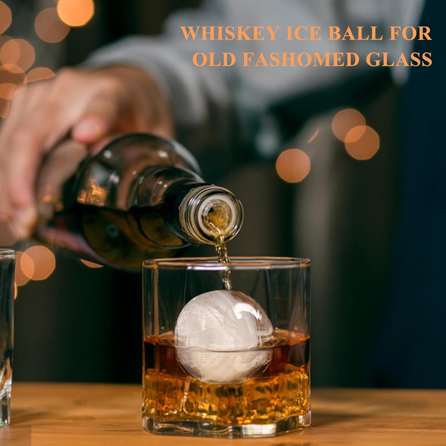 Round Ice Cube Mold,8 PCS x 1.8 in Whiskey Ice Cubes,Circle Ice Cube Tray with Lid,Large Ice Ball Maker Mold Sphere Ice Cube,Large Ice Cube Molds for Cocktails,Coffee(Round Ice Cube Mold,Blue)