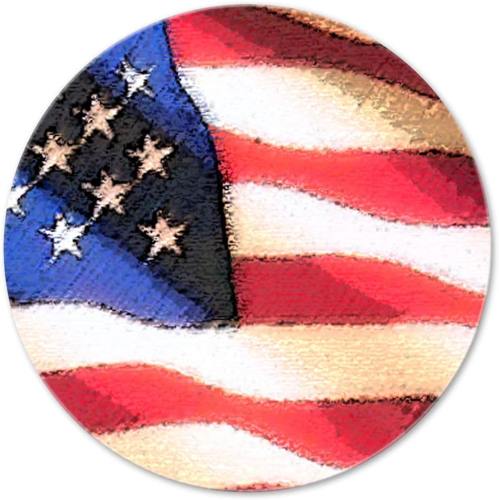 Patriotic Drink Coaster - USA Round Coasters - Disposable, Recyclable- 25 Count Coaster Pack - Thick and Absorbent (Patriotic)