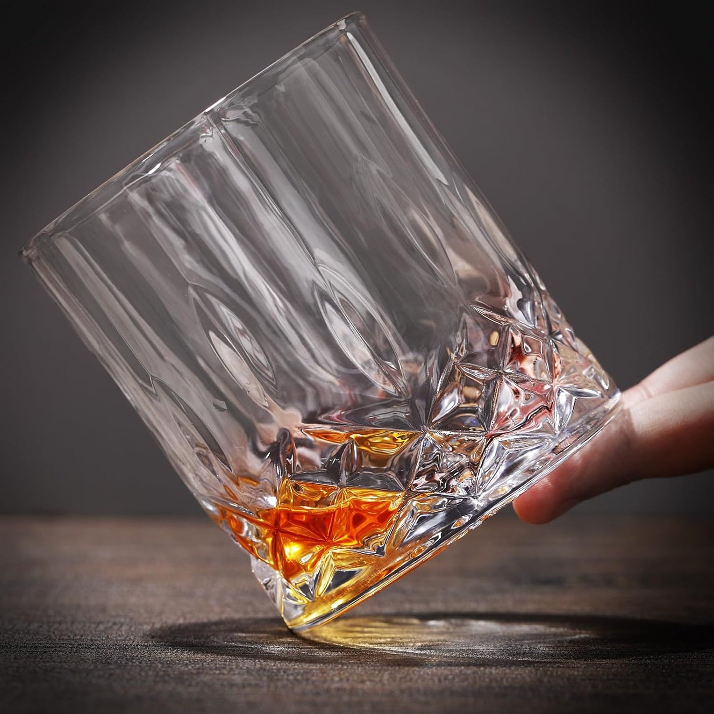 Yaomiao 24 Pcs Old Fashioned Whiskey Glasses Bulk 10 Oz Bourbon Glass Cocktail Rocks Glasses for Whiskey Bourbon Liquor and Cocktail Drinks Gift