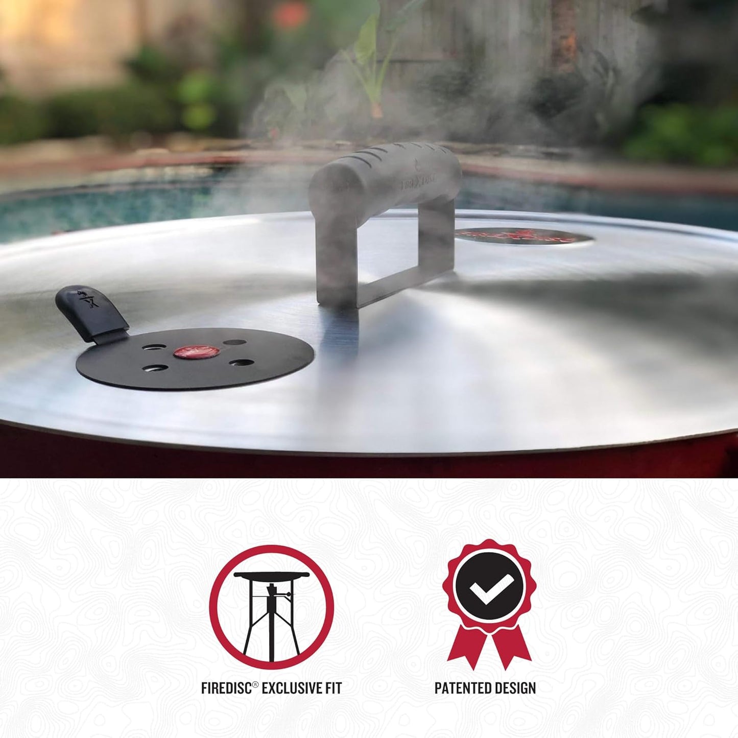 FIREDISC Ultimate FlatTop Lid with Flavor Seal for 16.5-in. Pots and Pans TCGLID-215, Universal Pan Lid and Pot Cover for Cooking, Frying Pan Cover and Universal Pot Lid Exclusive to FIREDISC Cookers