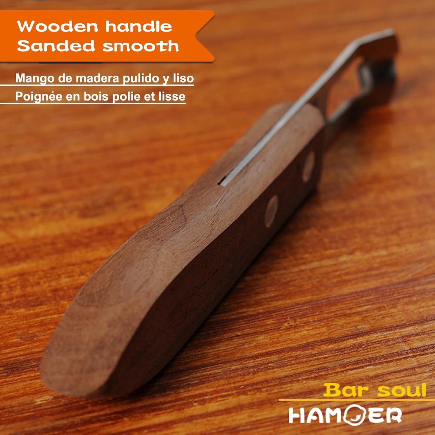 Channel Knife Zester - Fruit and Vegetable Tool for Decorating Cocktails, Desserts, and Salads Stainless Steel Tip Wooden Handle