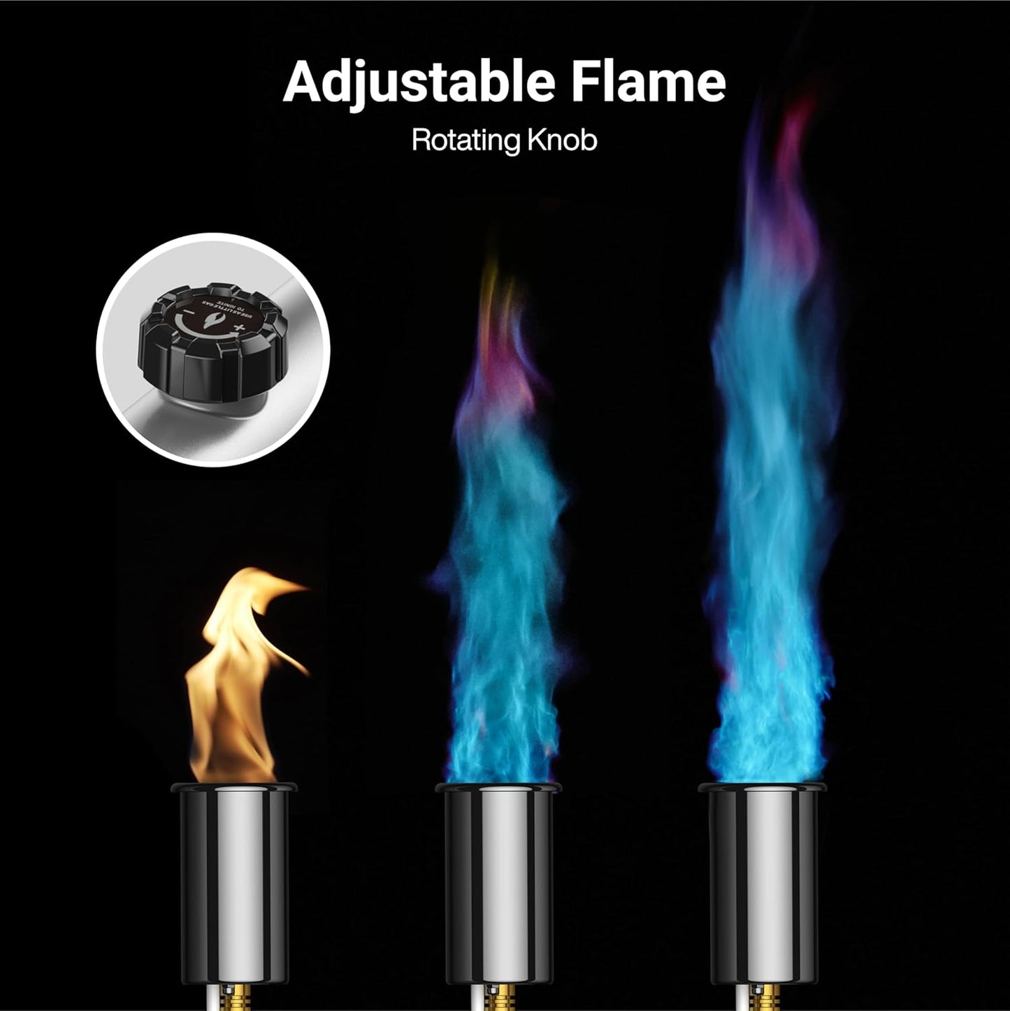 ThermoMaven Propane Torch with One-Touch Max Fire, Cooking Blow Torch Gun with a Safety Lock, Charcoal Lighter, Flame Thrower, Kitchen Food Torch Head for Grill, Sous Vide, BBQ (Tank Not Included)