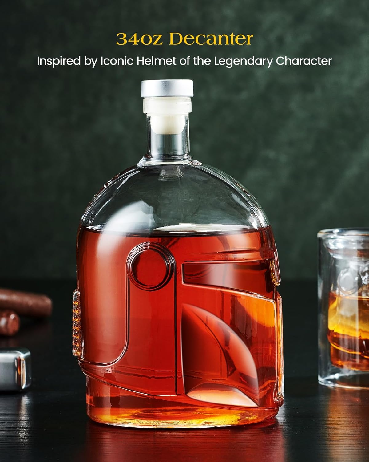 Galaxy Whiskey Decanter Sets with 2 Glasses for Men Dad, Unique Gift for Father, Husband, Boyfriend, Brother, Christmas, Anniversary, Birthday Gift Ideas, Cool Drinking Accessories for Home Bar