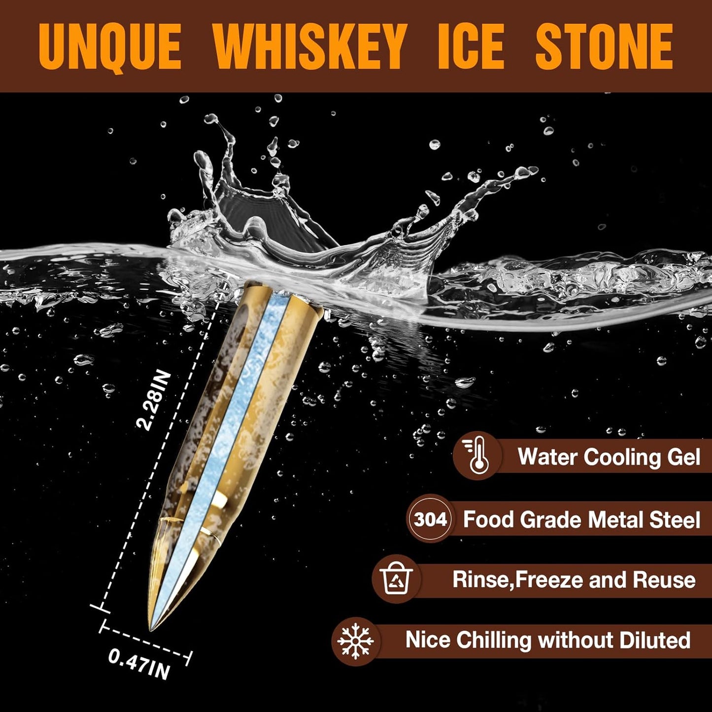 Gifts for Men Him Dad Fathers Day, Whiskey Stone Gifts for Husband Anniversary, Unique Birthday Gift Ideas for Dad from Daughter Son Wife, Cool Stuff, Bourbon Gadgets for Grandpa Uncle Father