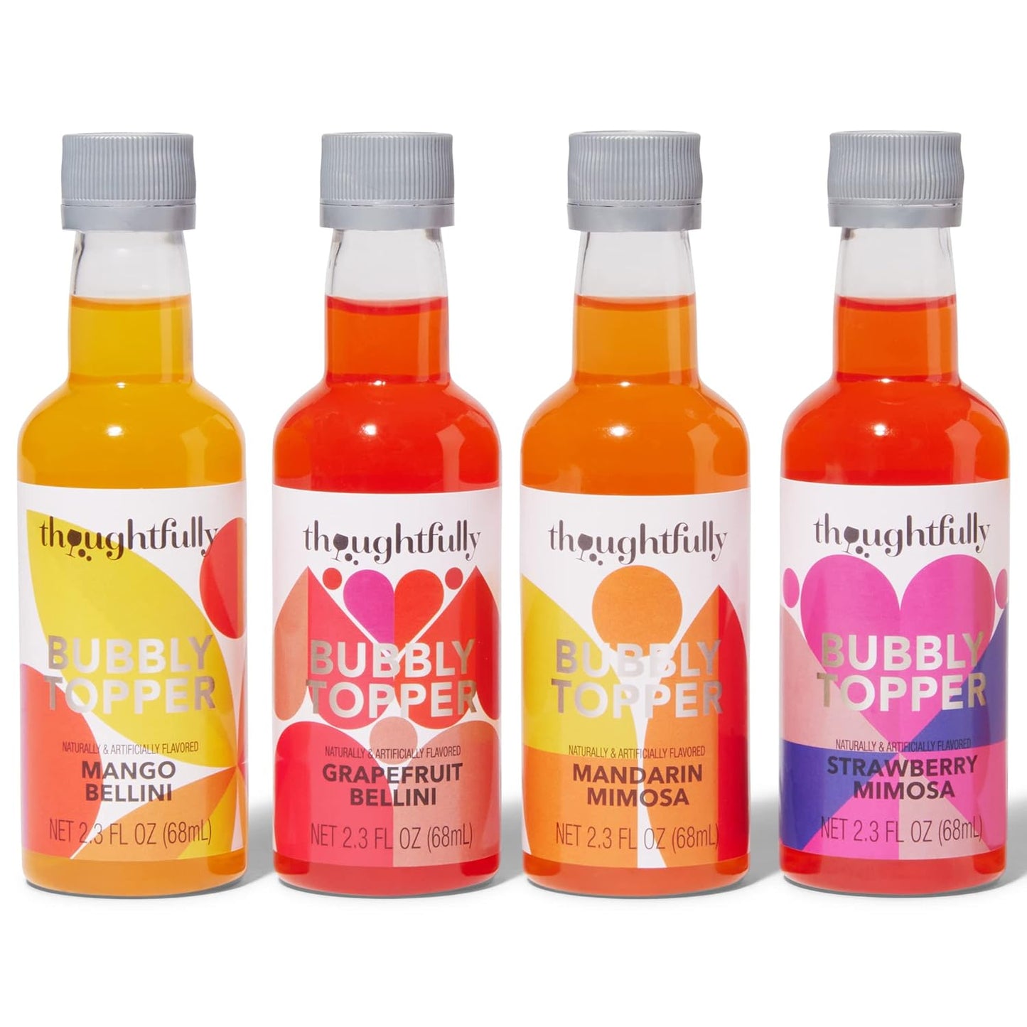 Thoughtfully Cocktails, Bubbly Toppers Gift Set, Great for Mimosas or Bellinis, Add a Splash of Flavor to Champagne or Prosecco with 5 Unique Flavors, Great for Brunch, Showers, Parties, Gift for Her