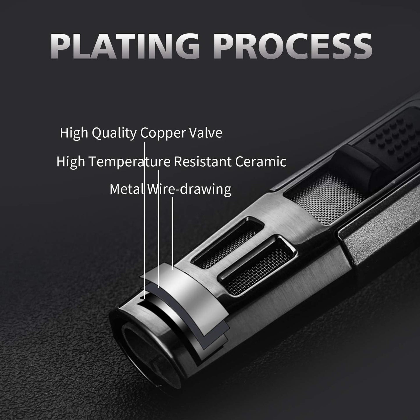 Zoocura Torch Lighter Butane Lighter Refillable Jet Flame Torch Lighters Windproof Gas Long Torch Lighter Adjustable Butane Pen Lighter for Candles Grill BBQ Stove Camping(Gas Not Included)