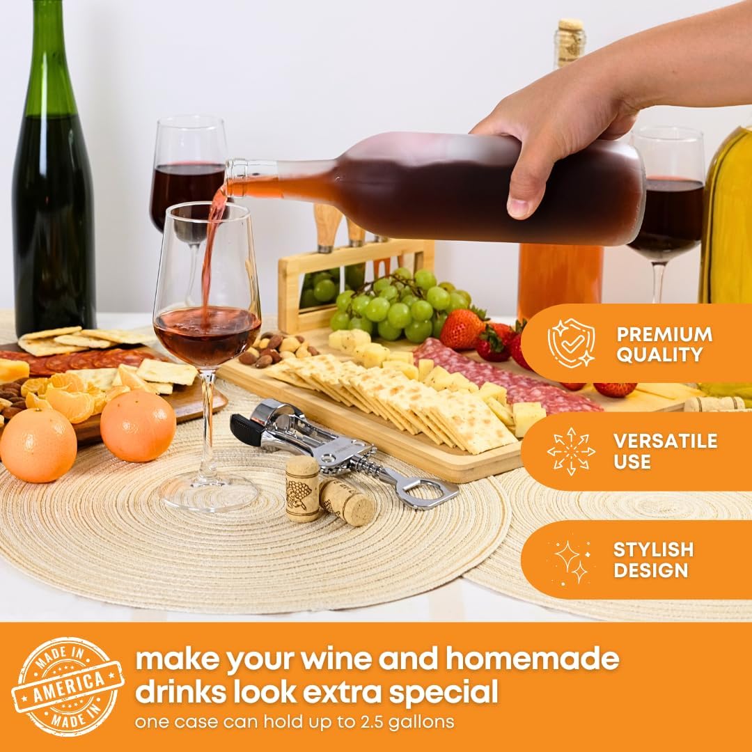 FastRack Clear Wine Bottles 750 ml (Pack of 12) w/No.8 Natural Corks & Matte Black Shrink Sleeves | W5 Bordeaux Empty Liquor Bottles | Flint Flat-Bottomed Cork Top Clear Glass Bottle for Wine Making