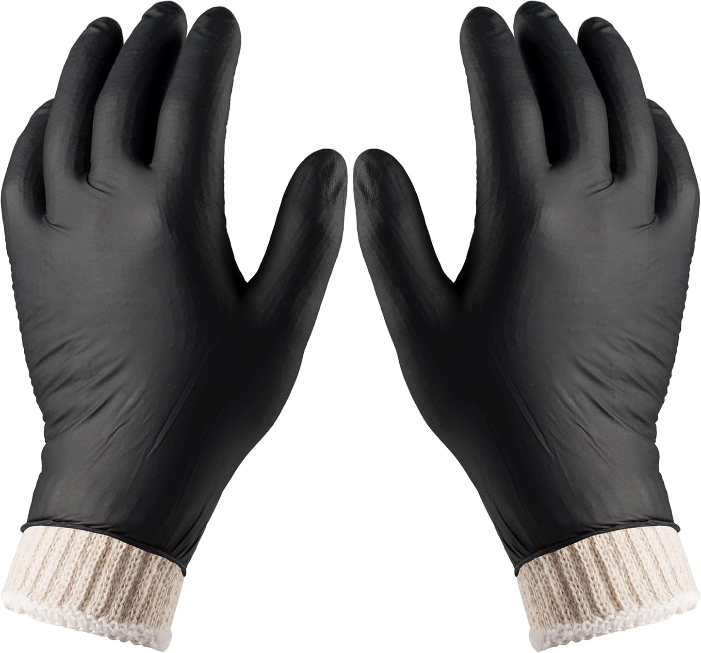 Nechtik BBQ Gloves 4 Cotton Glove Liners and 100 Disposable Gloves Washable Cotton Liners Powder Latex Free Nitrile Gloves