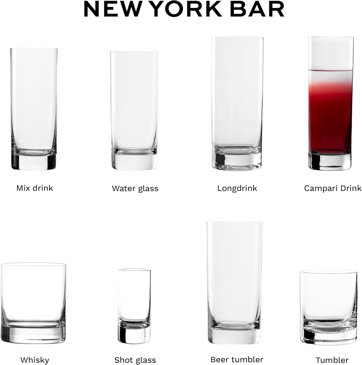 Stölzle Lausitz New York Bar Collins 10 3⁄4 oz - Set of 6 - Made in Germany - Dishwasher Safe & Break Resistant