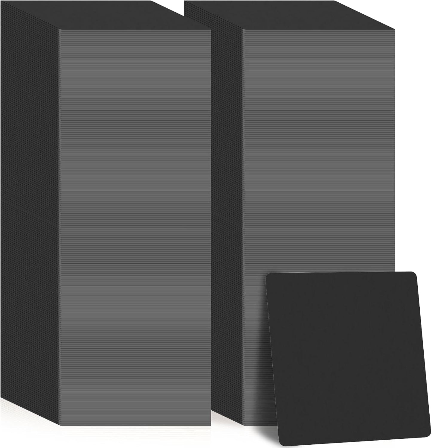TaoBary 400 Pcs Disposable Paper Bar Coasters Bulk, 4 Inch Cardboard Coasters Square Blank for Drinks DIY Crafts Wedding (Black)