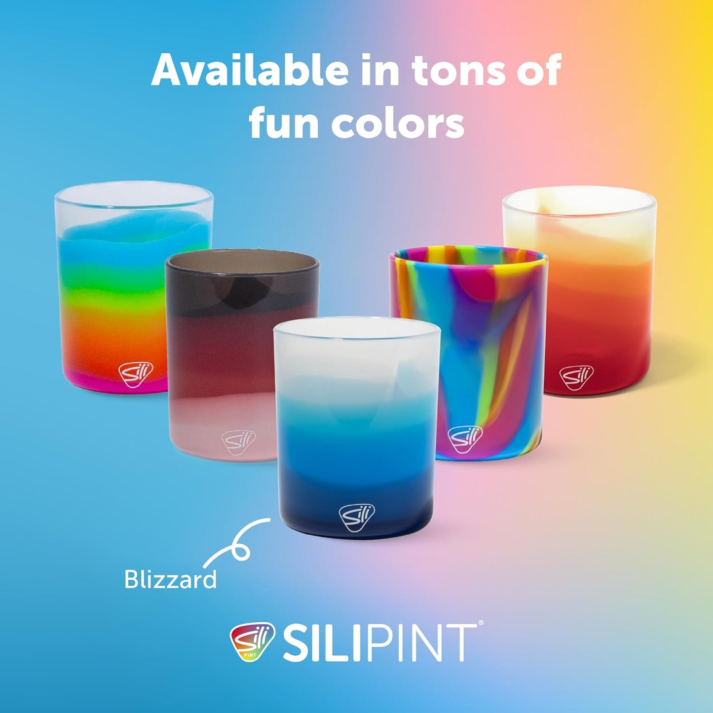 Silipint 12oz Silicone Whiskey Rock Glass – Unbreakable Bourbon Glass, BPA Free, Non-Toxic, Freezer, Microwave & Dishwasher Safe – Drink ware for Whiskey (Blizzard) Pack of 1