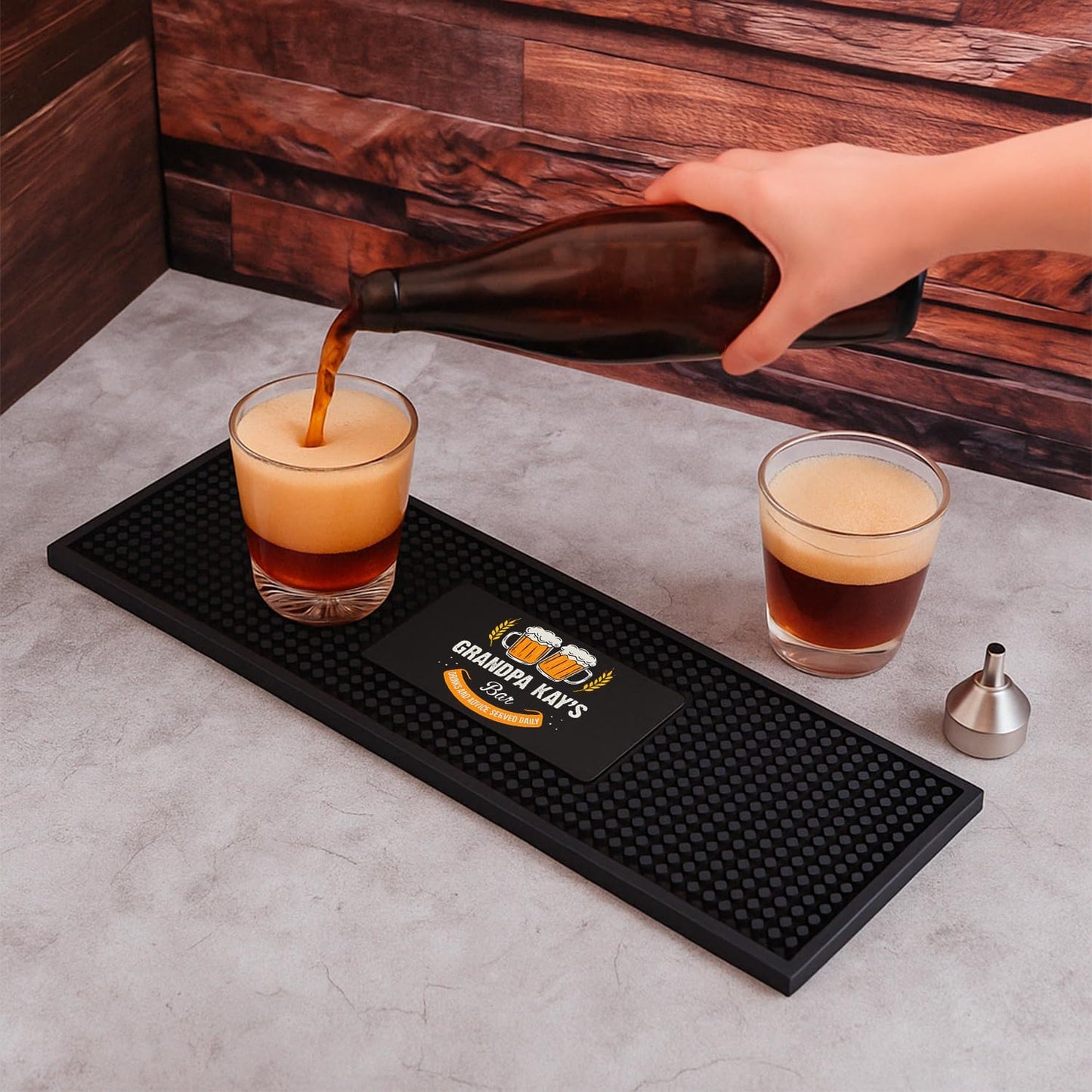 Personalized Bar Mat for Countertop – Custom Rubber Bar Service Mat for Home Bars Restaurants Gifts for Bartender Drinking Cocktail Lover (Color Custom)