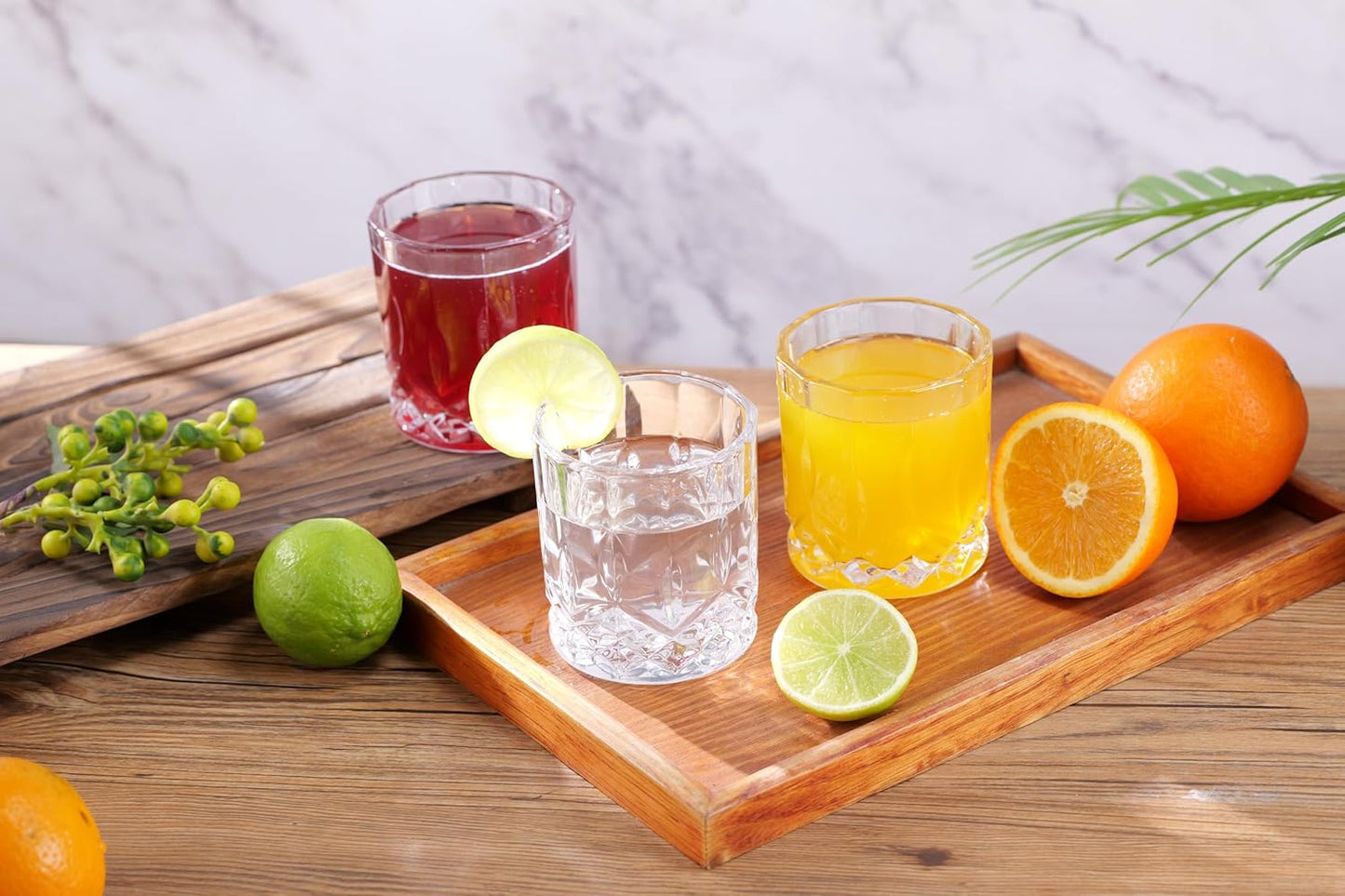 Premium Whiskey Glasses Set of 4, 7.7 Oz Crystal Old Fashioned Tumblers, Perfect for Scotch, Bourbon, Cocktails, Vodka & Liquor - for Men & Women