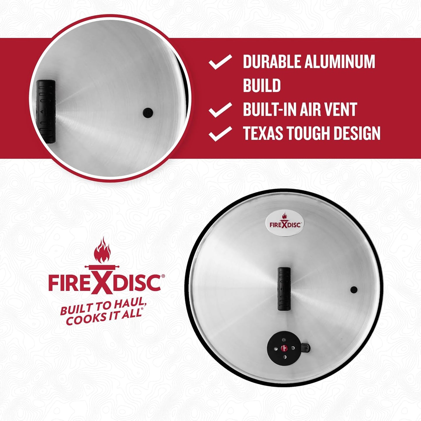 FIREDISC Ultimate FlatTop Lid with Flavor Seal for 16.5-in. Pots and Pans TCGLID-215, Universal Pan Lid and Pot Cover for Cooking, Frying Pan Cover and Universal Pot Lid Exclusive to FIREDISC Cookers