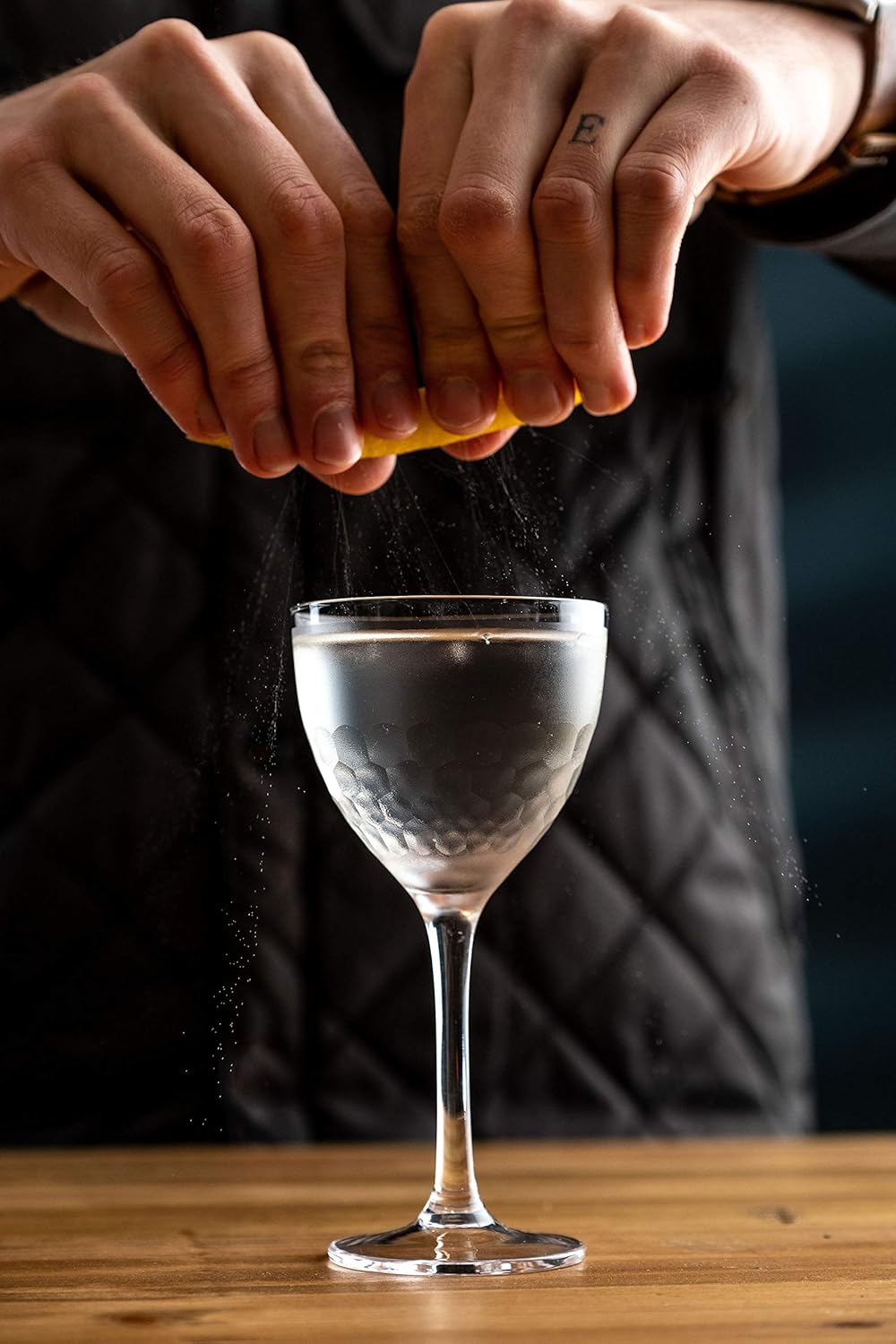 Amehla "Hive Honeycomb Nick & Nora Cocktail Glasses, 5oz Coupe Martini Glasses Set, for Manhattan, Bee's Knees, Espresso Martini & other Craft Cocktails (Pack of 4)