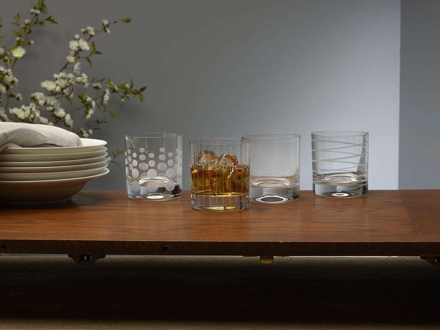 Mikasa Cheers Double Old Fashioned Glass, 12.75-Ounce, Set of 4