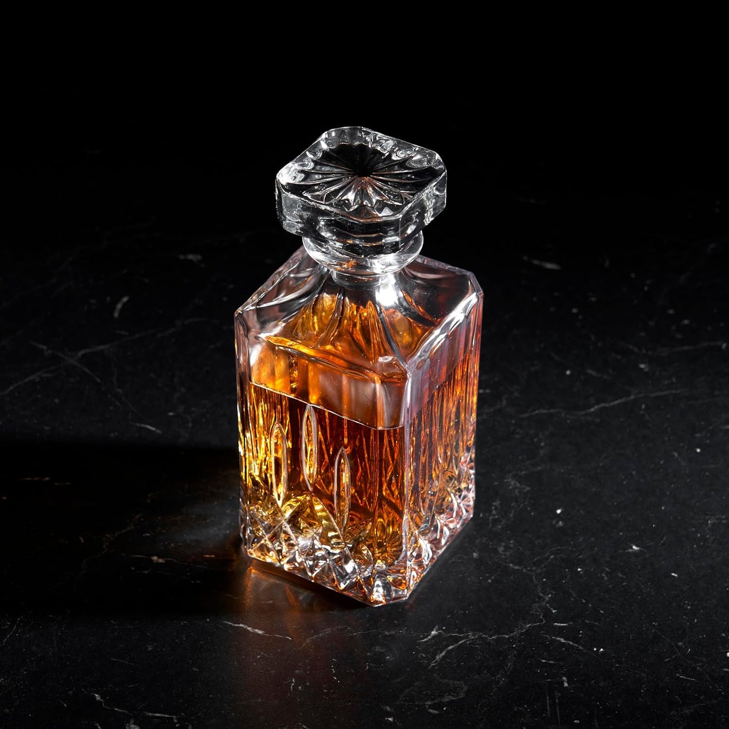 Viski Admiral Whiskey Decanter with Stopper, Elegant Liquor Decanter for Bourbon, Scotch, Spirits, Wedding Gifts, Man Cave Essentials, Home Bar Accessories, 30 oz (887 ml)
