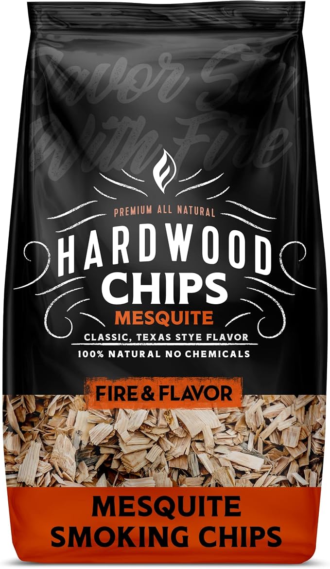 Fire & Flavor Premium All Natural Smoking Wood Chips, 2 Pounds, Hickory - B01M07K849