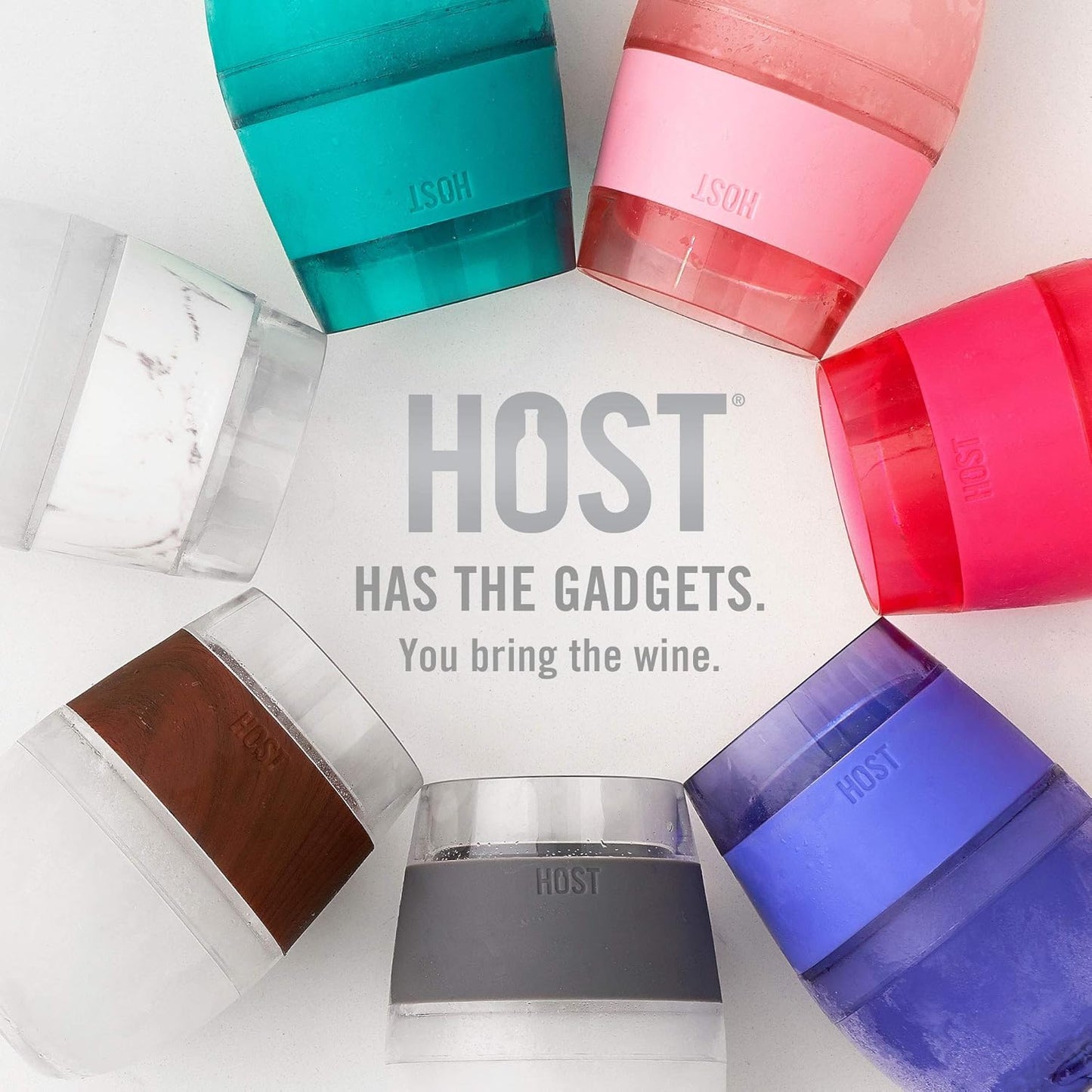 HOST Cooling Cup, Set of 1 Double Wall Insulated Freezable Drink Chilling Tumbler with Freezing Gel, Glasses for Red and White Wine, 8.5 oz, Translucent Green
