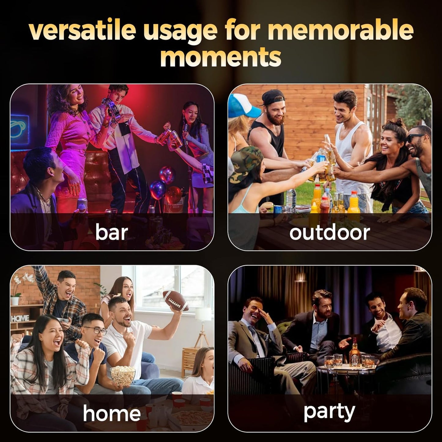 Spinning Whiskey Glass with Ambient Lighting Set, 360 Degree Rotating Crystal Tumbler with Vintage Ribbed Patterns & 4 Color Lighting, Cool Drinking & Bar Accessories (grid pattern)