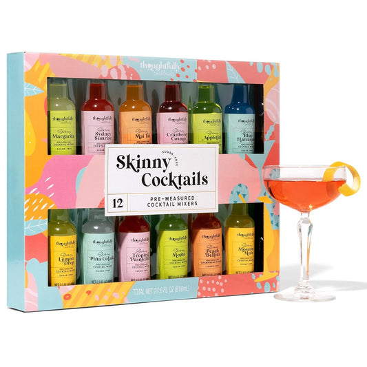 Skinny Cocktail Mixer Gift Set, Low Calorie Drink Mix Collection, Set of 12 - Skinny Sampler 12PK