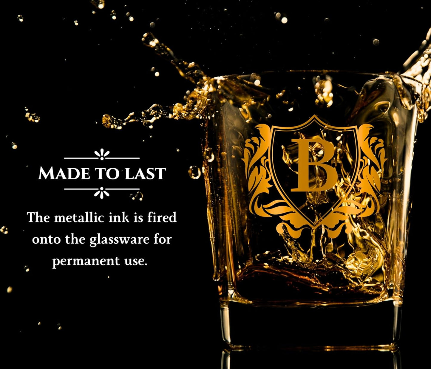Personalized Whiskey Decanter Set, Customized Alcohol Gifts for whiskey Lovers, Unique Whiskey Gifts for Men, Dad, Uncle on Birthdays and Christmas