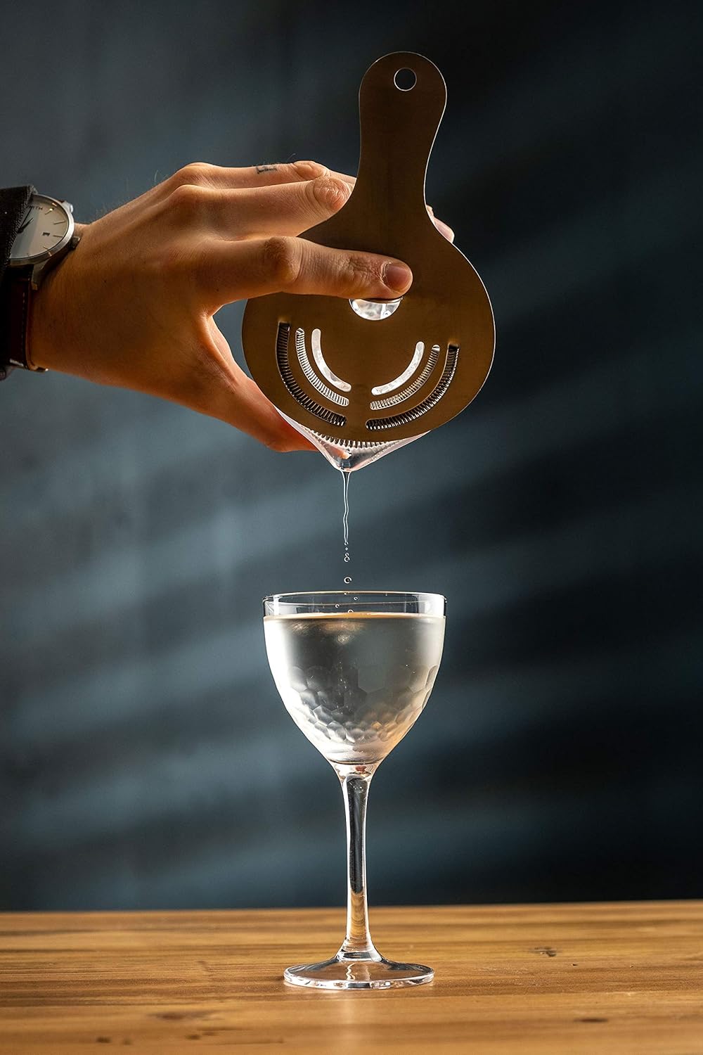 Amehla "Hive Honeycomb Nick & Nora Cocktail Glasses, 5oz Coupe Martini Glasses Set, for Manhattan, Bee's Knees, Espresso Martini & other Craft Cocktails (Pack of 4)
