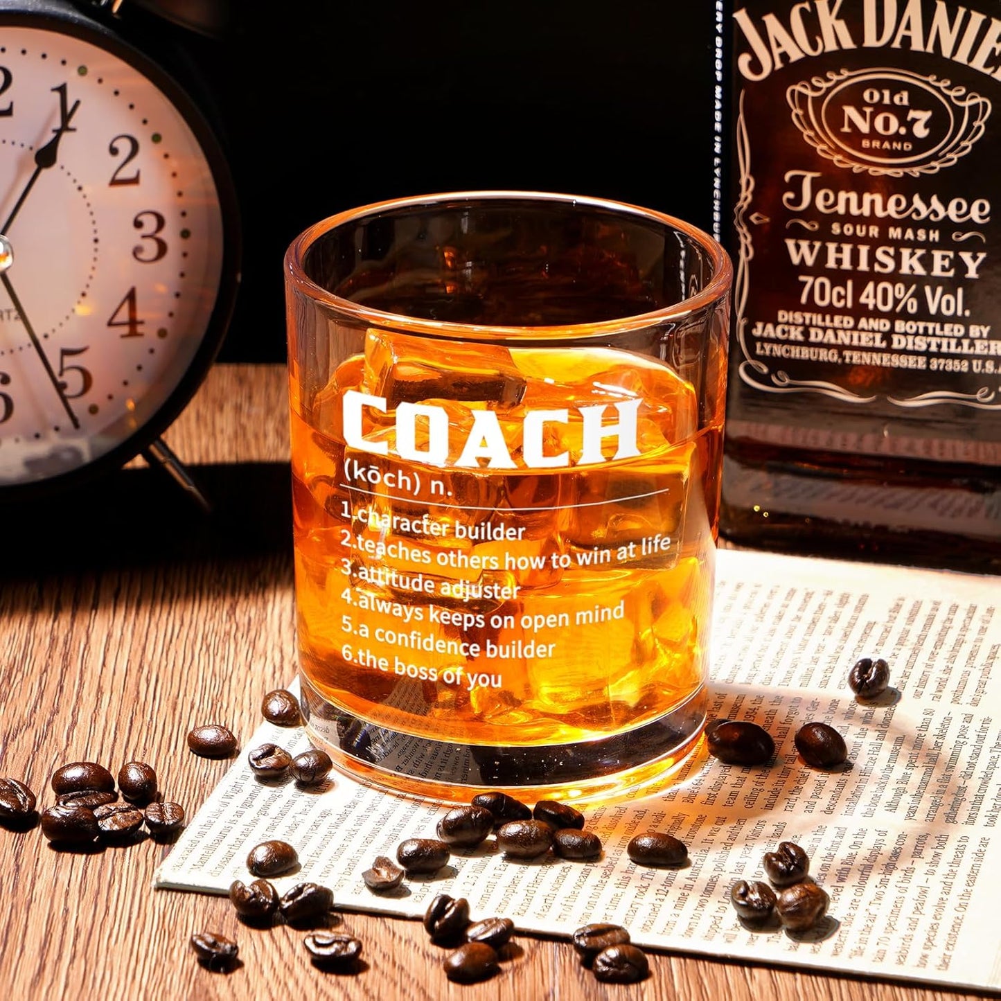 Futtumy Coach Definition Whiskey Glass, Coach Gifts for Men, Basketball Baseball Coach Gifts, Best Gift-idea for Soccer Softball Volleyball-Coach for Graduation Christmas Birthday