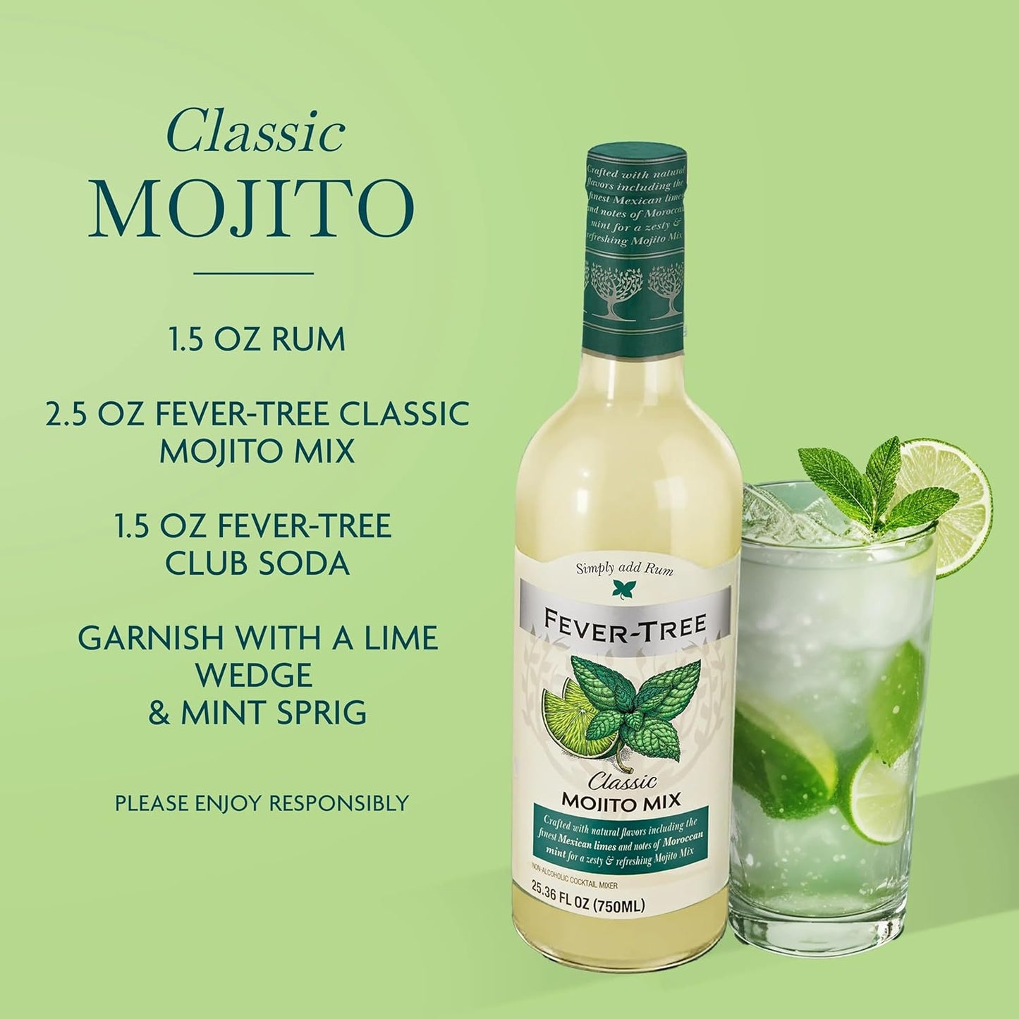 Fever-Tree, Classic Mojito Mix, 25.36 Fl Oz