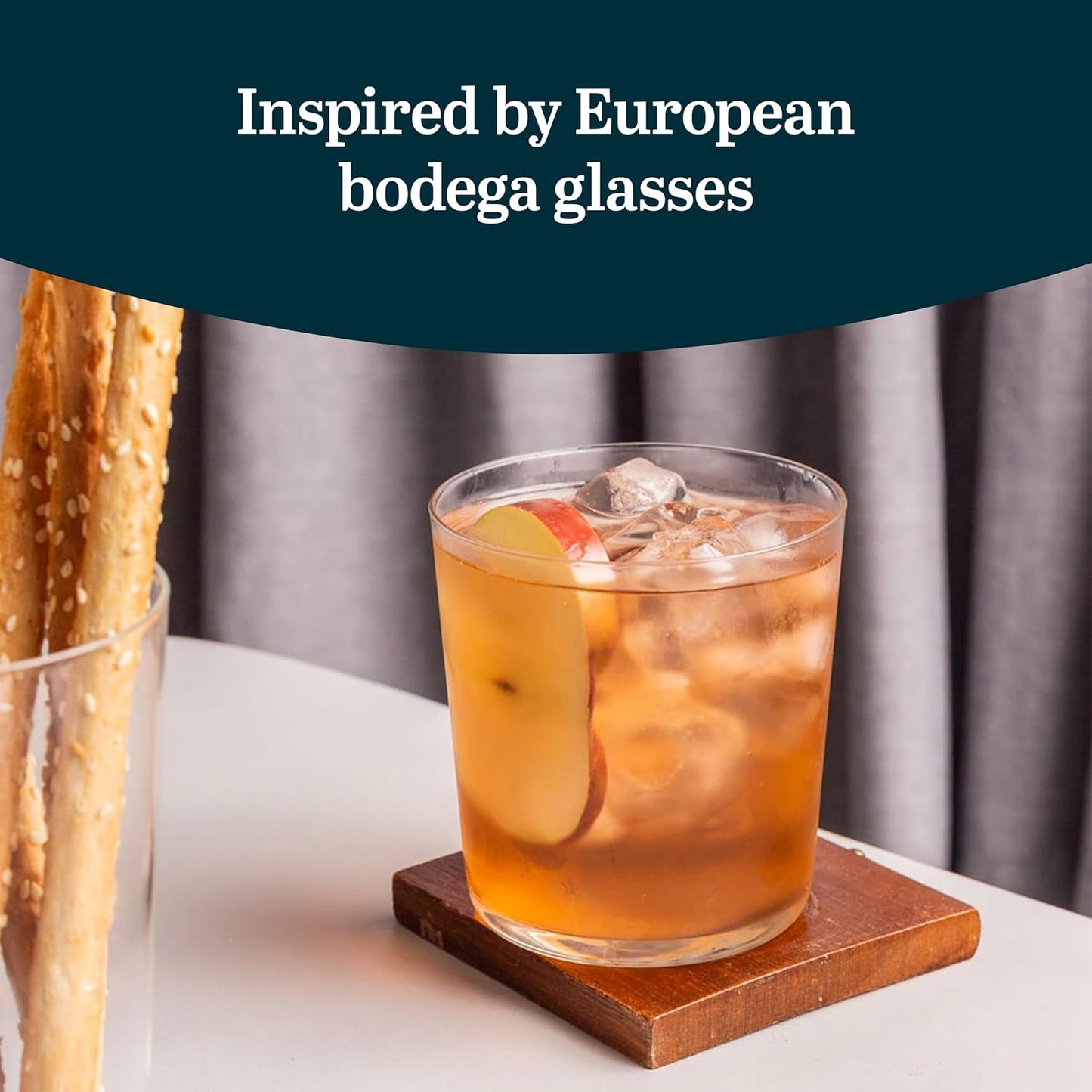 Libbey Café Rocks Glasses Set of 8, Dishwasher Safe Modern Cocktail Glasses, Versatile Bar Glassware Set for Casual Gatherings, Dinner Parties