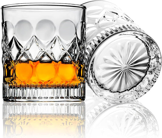 PARACITY Whiskey Glasses Set of 2,christmas gift, Old Fashioned Glasses, Rocks Glasses, Bourbon, Suitable for use in Bars, Parties, and Homes, The Right Gift for Men, Father 's Day Gift
