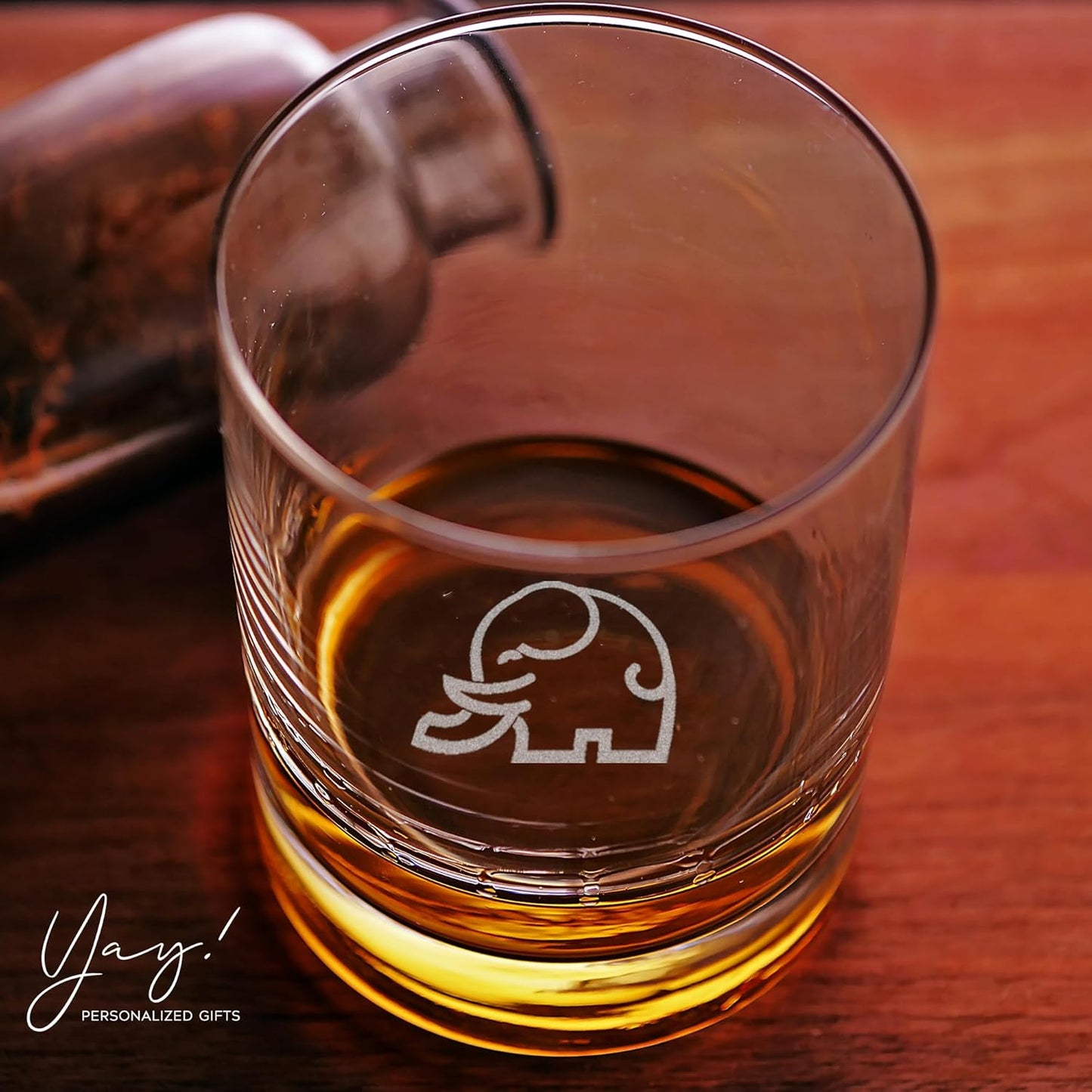 Bottom Engraved Whiskey & Bourbon Glass Set with Custom Logo - 12oz Personalized Scotch Glasses Bulk Pack, Set of 6/12/100, Ideal Gifts for Men Him, Anniversary, Retirement, Corporate Events