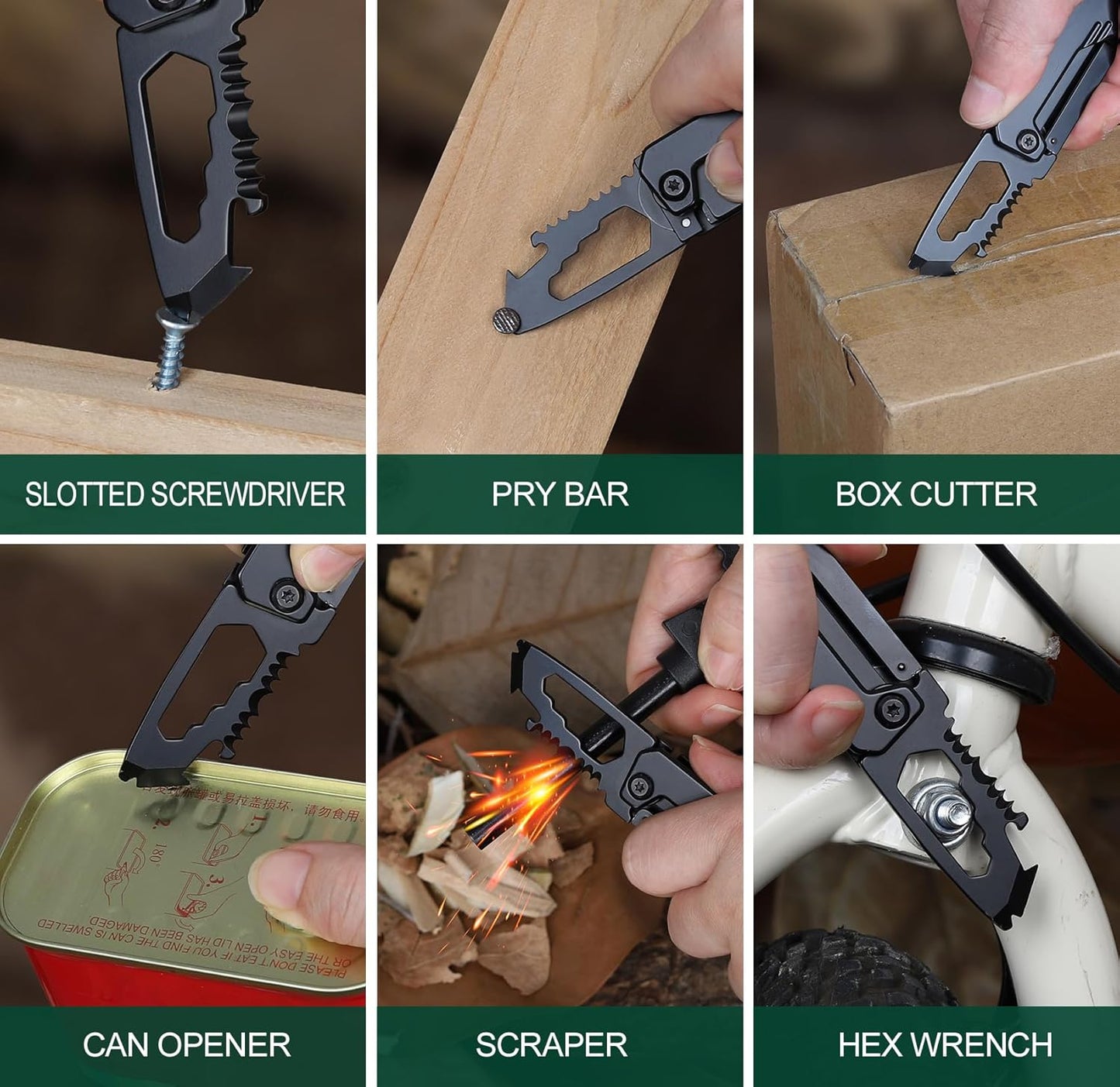 Stocking Stuffers for Men - Pocket Knife Gifts for Men, Keychain Multitool - Christmas Bulk Mens Gifts, Box cutter, Small Folding Knives for Everyday Carry - Edc Gadgets for Camping, Hiking, Fishing