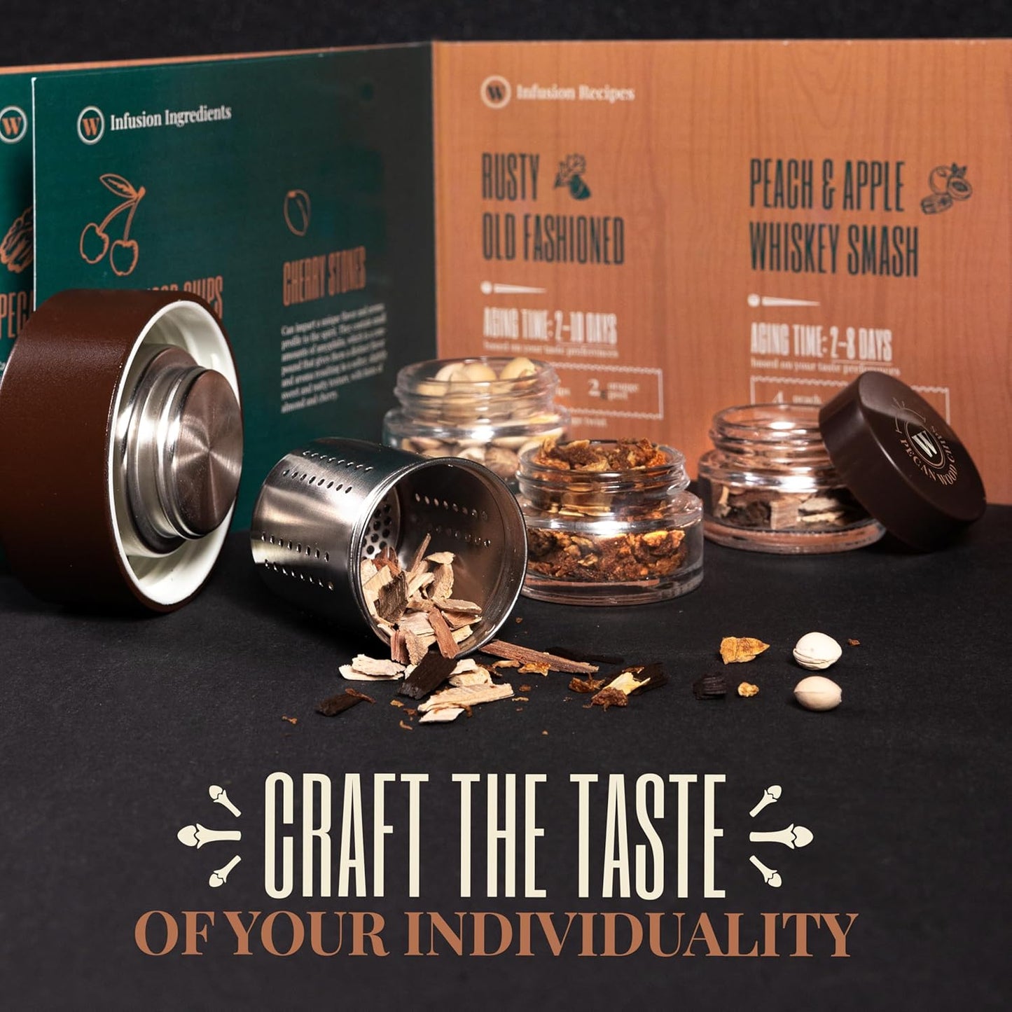 DIY Whiskey Gifts for Men - Infusion Kit & Whiskey Decanter Set with Botanicals - Bourbon Gifts for Men, Birthday Gift for Dad & Husband, Cocktail Maker for Christmas & Valentines Day by Whiskify