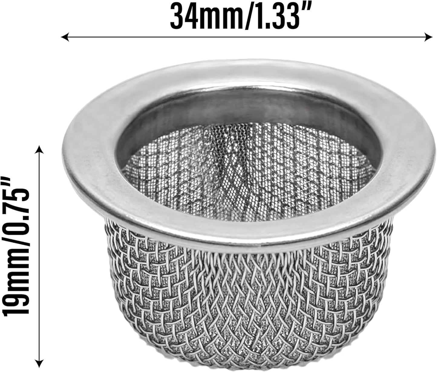 5 PCS Premium Double Filter Cocktail Smoker Screen Bowl Top Mesh Set - 1.3" Diameter, Stainless Steel, Washable, Permanent Smoking Jerky Screens for Cocktails and Whiskey (OD 1.3'', ID 0.97'')