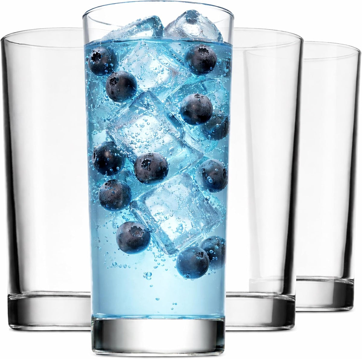 Godinger Drinking Glasses, Tall Highball Glasses Set of 4, Made in Italy - Tall Glasses