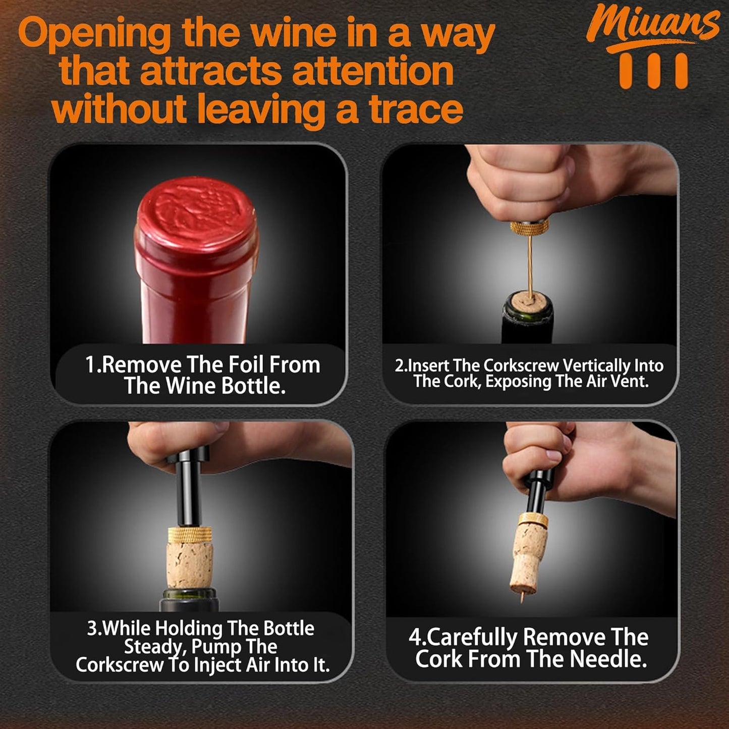 Aeropop Wine Opener, Aero Pop Wines Openers, Needle Type Wines Bottle Openers, Portable Air Pressure Wine Opener, for Home, Restaurant, Party (1, Red)
