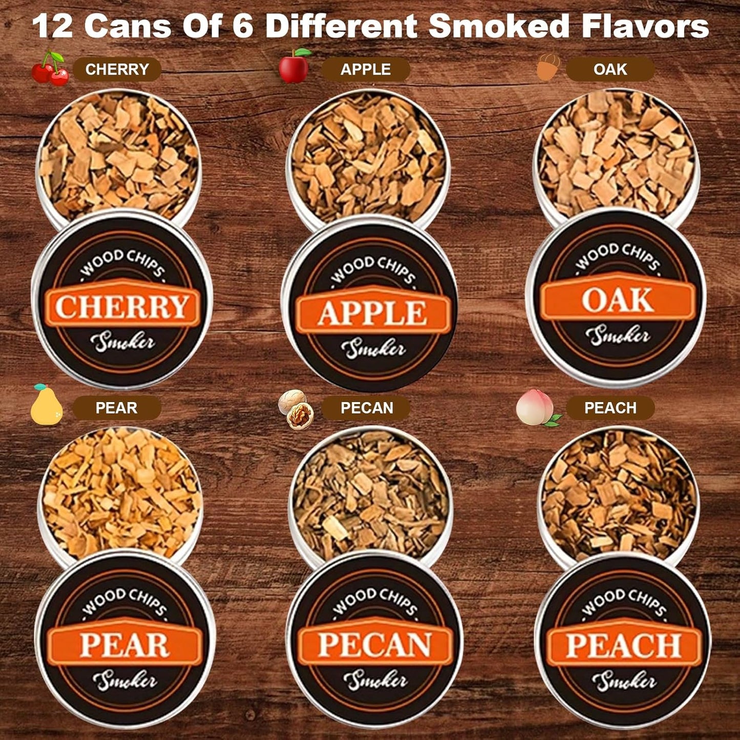 23Pcs Whiskey Smoker Kit with Torch & 6 Wood Chip Flavors,2 Whiskey Glasses, Bourbon,Cocktail Smoker Infuser Kit, Old Fashioned Drink Smoker Kit, Whiskey Valentine's Day Gift for Men, Husband, Him