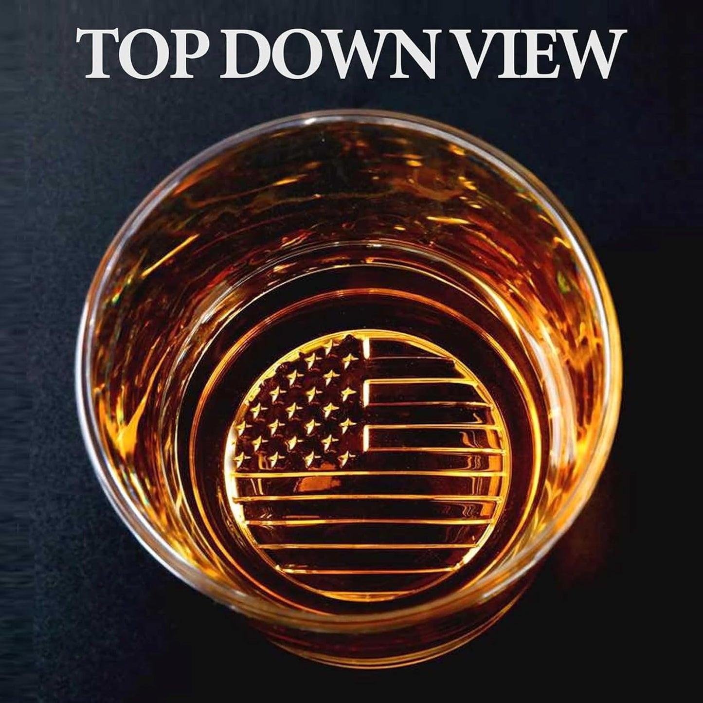 United States 250th Anniversary Whiskey Glass with American Eagle - Laser Engraved Bourbon Glass, Patriotic Gift, Whiskey for Dad, Men, Veteran - America 250 Merchandise, USA Flag Icon