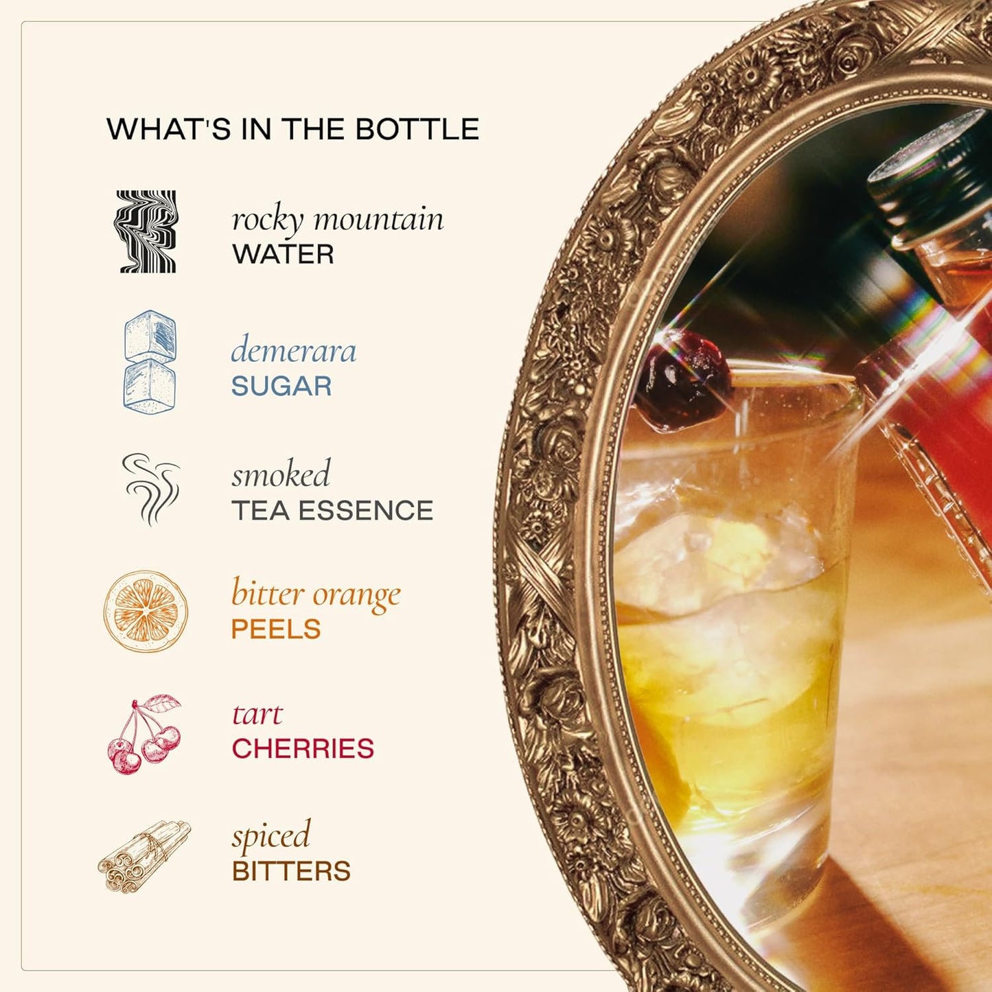 Strongwater Smoked Old Fashioned Craft Cocktail Mixer - Makes 32 Cocktails - Handcrafted Old Fashioned Syrup with Lapsang Souchong Tea, Sugar, Citrus & Cherry