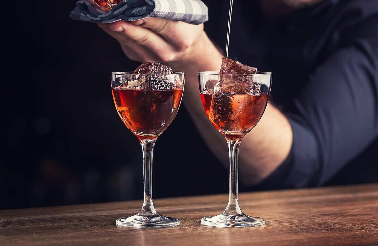 Nick and Nora Coupe Cocktail Glasses - Handblown Vintage Coupe Glasses to Serve a Manhattan, Martini, Aperitif, Algonquin, or Port Wine, 5-ounce Set of 4 or 2 (Plain, 4)