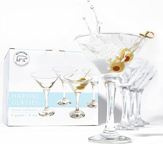 Glacier Glass - Milano Collection (Martini Glass (6 oz) - Set of 4)